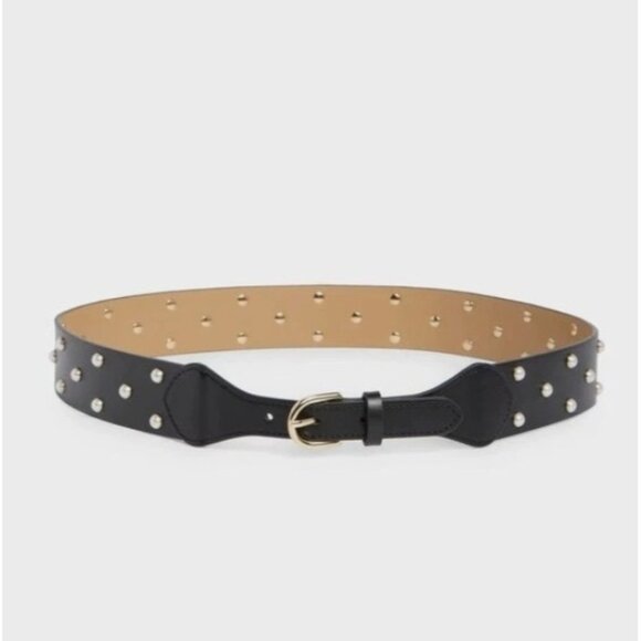 Kate Spade Faux Pearl Leather Belt Black ( S ) main image 3
